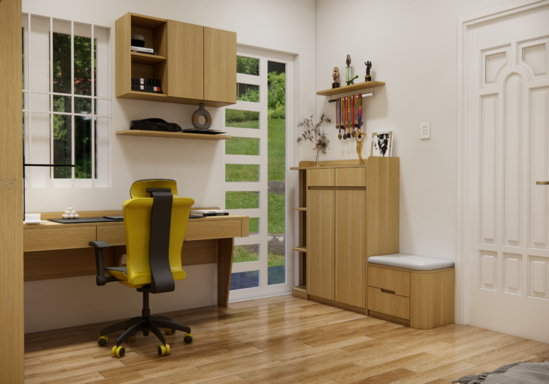 Dự án thiết kế phòng ngủ cho nhà anh Chính TP.HCM Tủ giày đa năng