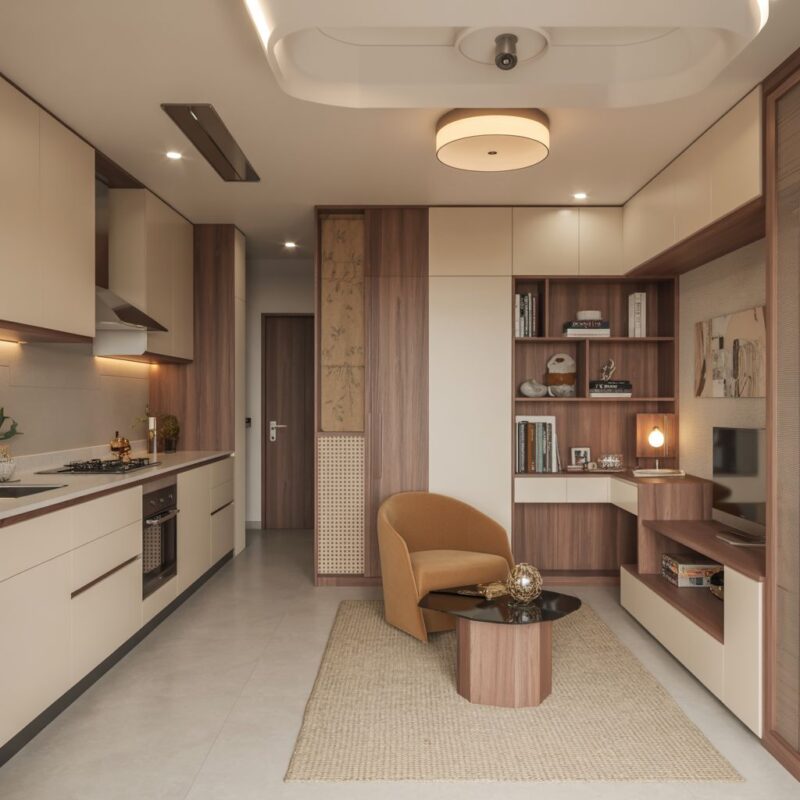 Mẫu căn hộ 1 phòng ngủ đẹp, hiện đại và sang trọng Mẫu căn hộ 1 phòng ngủ phong cách Scandinavian