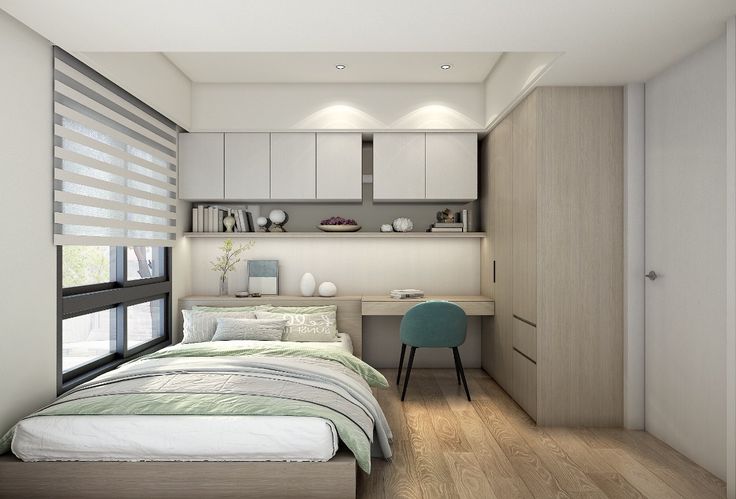 Mẫu phòng ngủ kết hợp bàn trang điểm