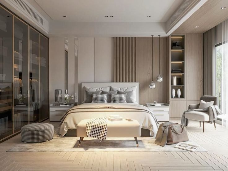 Các mẫu nội thất phòng ngủ cho biệt thự sang trọng, hiện đại Nội thất phòng ngủ biệt thự hiện đại