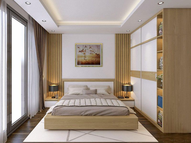 Phòng ngủ cho vợ chồng 10m2 
