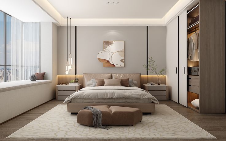 Các mẫu nội thất phòng ngủ cho biệt thự sang trọng, hiện đại Phòng ngủ vợ chồng