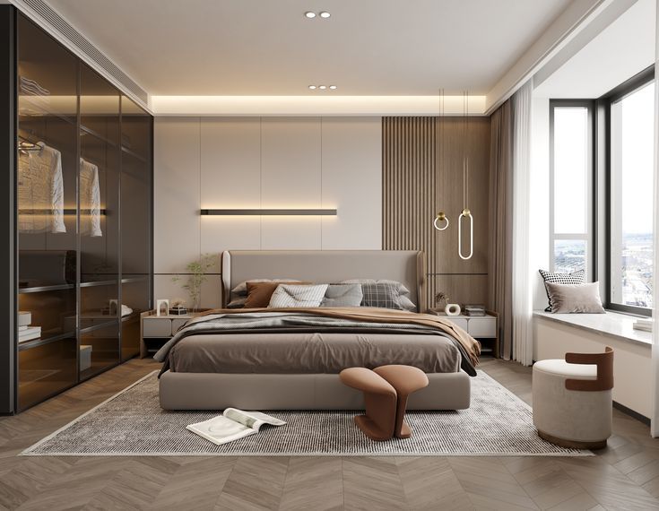 Cách trang trí phòng ngủ 20m2 tiện nghi và đầy đủ công năng Trang trí phòng ngủ 20m2
