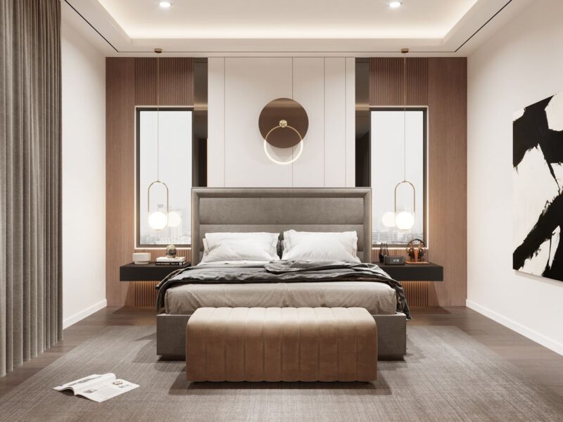 Cách trang trí phòng ngủ 20m2 tiện nghi và đầy đủ công năng Trang trí phòng ngủ 20m2