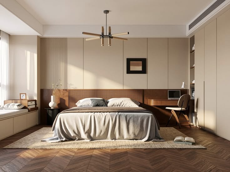 Cách trang trí phòng ngủ 20m2 tiện nghi và đầy đủ công năng Trang trí phòng ngủ 20m2