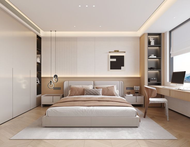 Cách trang trí phòng ngủ 20m2 tiện nghi và đầy đủ công năng Trang trí phòng ngủ 20m2