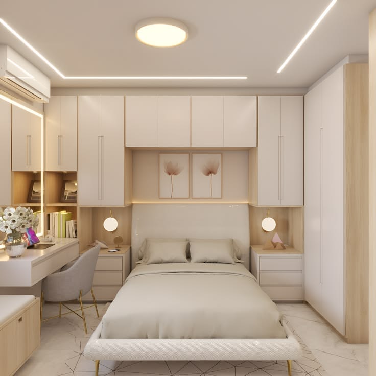 Cách trang trí phòng ngủ nhỏ đẹp hiện đại, công năng Trang trí phòng ngủ nhỏ