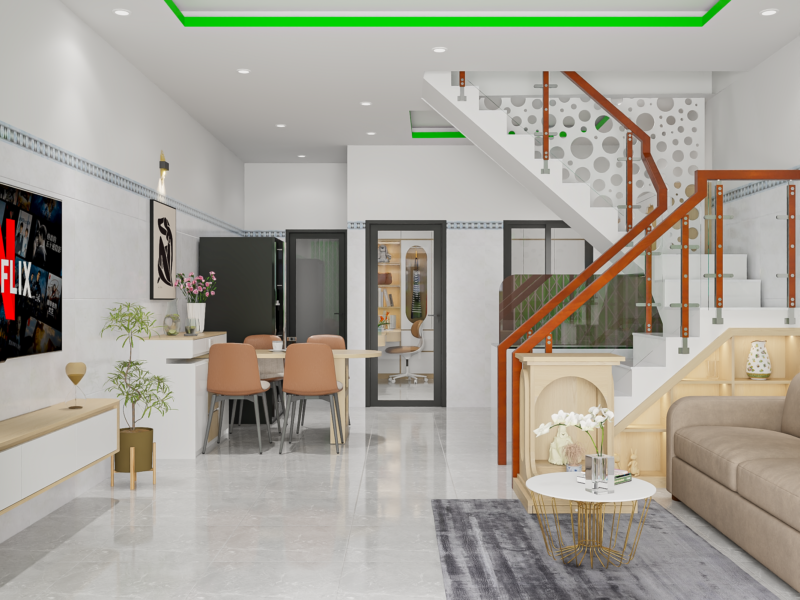 Dự án thiết kế phòng khách cho nhà cô Lan quận 8, TP.HCM Dự án thiết kế cho nhà cô Lan, quận 8