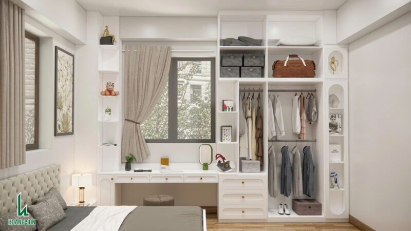 Bàn trang điểm kết hợp bàn làm việc tiện nghi