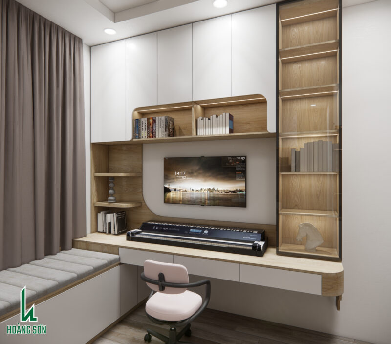 Bàn giao dự án thiết kế phòng ngủ cho nhà anh Trung quận 3, TP.HCM Hệ tủ quần áo cao kịch trần giúp tiết kiệm diện tích