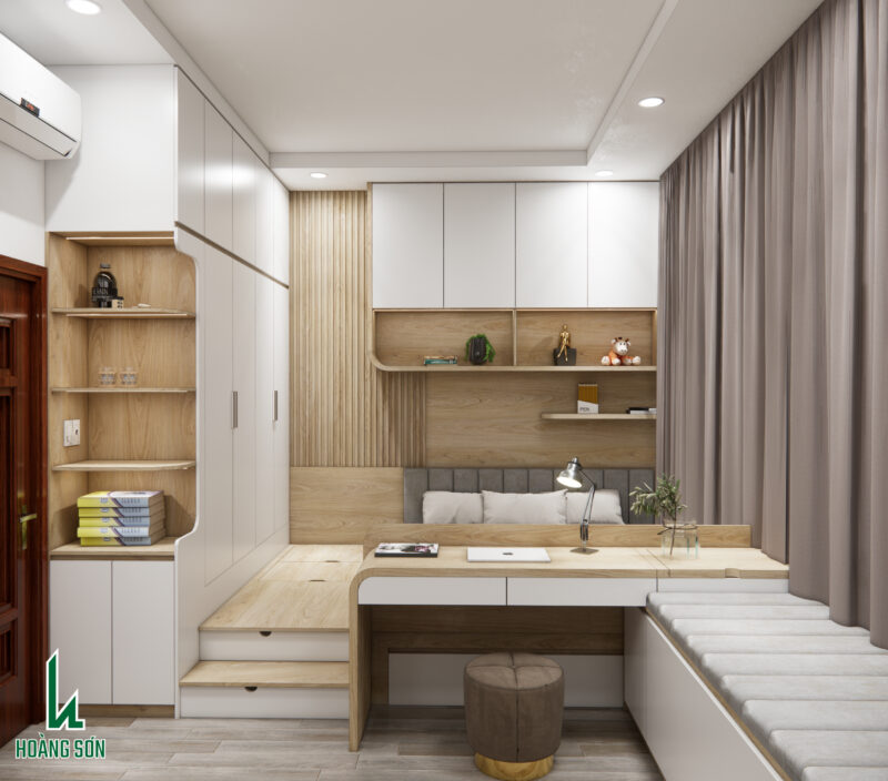 Bàn giao dự án thiết kế phòng ngủ cho nhà anh Trung quận 3, TP.HCM Dự án thiết kế phòng ngủ cho nhà anh Trung quận 3