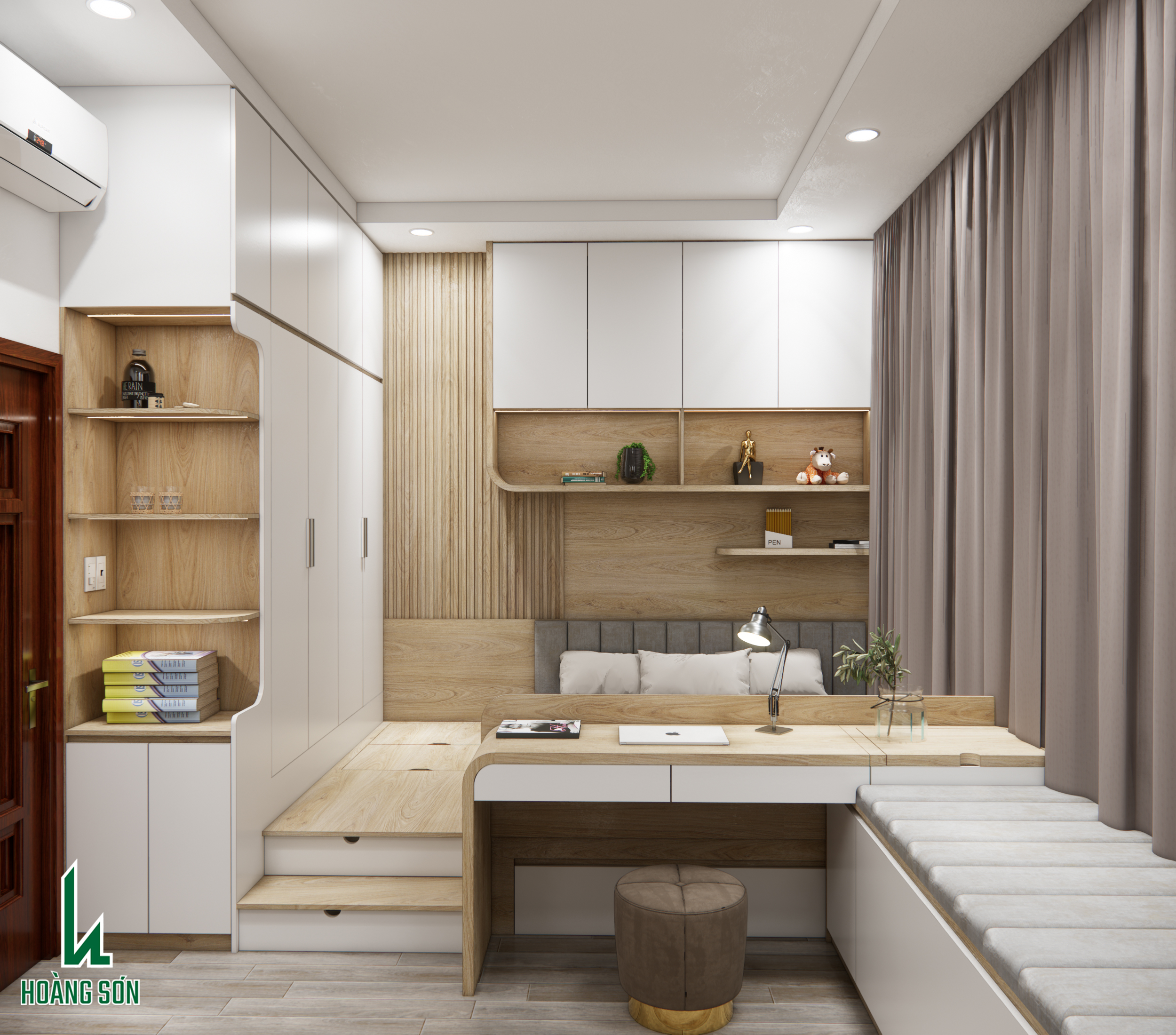 Bàn giao dự án thiết kế phòng ngủ cho nhà anh Trung quận 3, TP.HCM Dự án thiết kế phòng ngủ cho nhà anh Trung quận 3