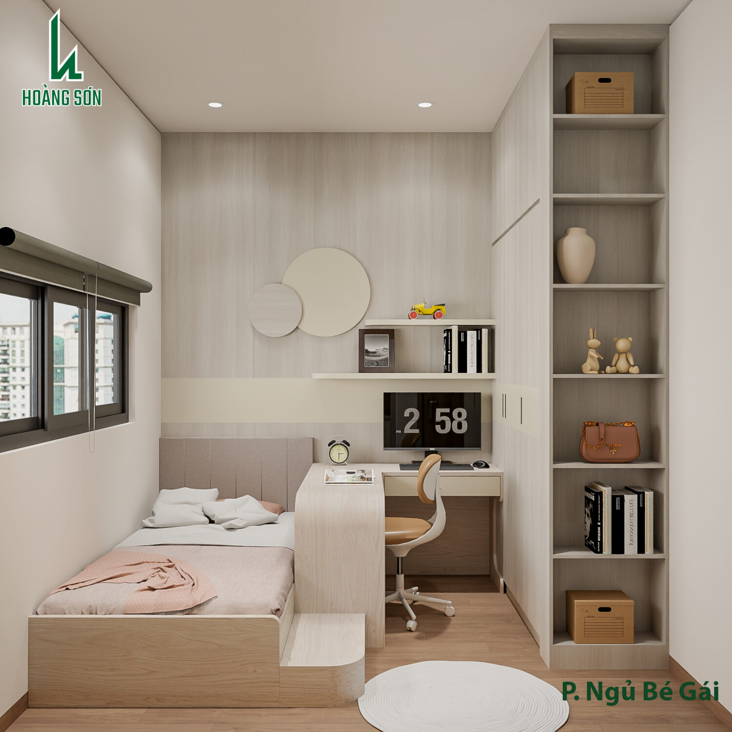 Dự án thiết kế phòng ngủ bé cho nhà chị Thuý Tân Phú, TP.HCM Dự án thiết kế phòng ngủ cho bé gái nhà chị Thuỷ, Tân Phú