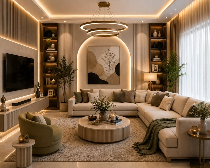 Cách bố trí cây xanh trong phòng khách hợp phong thủy rước may mắn, tài lộc Bố trí cây xanh trong phòng khách