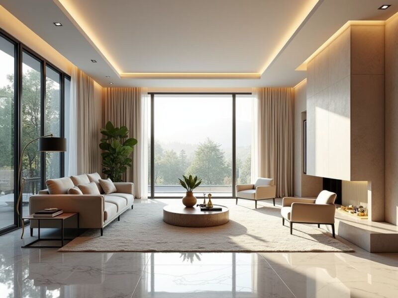 Cách bố trí cây xanh trong phòng khách hợp phong thủy rước may mắn, tài lộc Bố trí cây xanh trong phòng khách