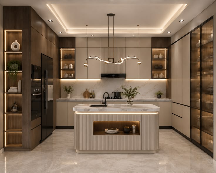 Cách bố trí đảo bếp hợp phong thuỷ rước may mắn, tài lộc Bố trí đảo bếp hợp phong thuỷ