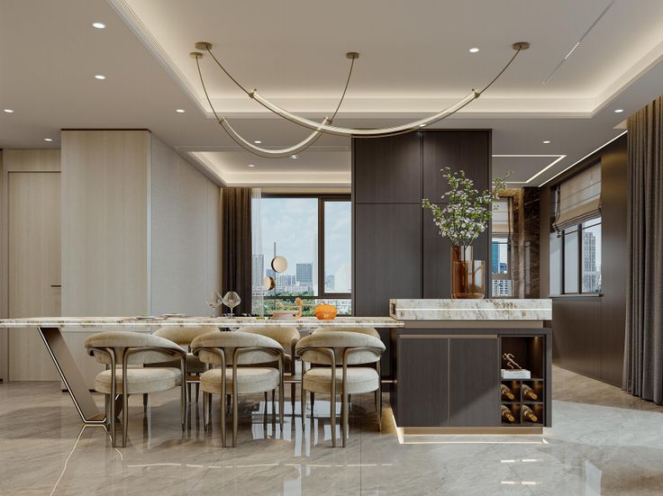Cách bố trí đảo bếp hợp phong thuỷ rước may mắn, tài lộc Bố trí đảo bếp hợp phong thuỷ