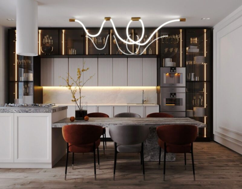 Cách bố trí đảo bếp hợp phong thuỷ rước may mắn, tài lộc Bố trí đảo bếp hợp phong thuỷ