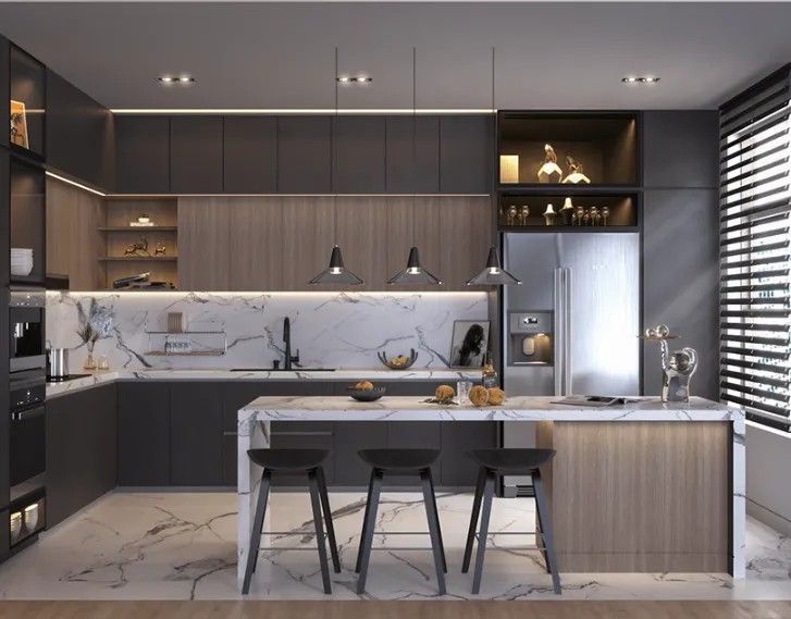 Cách bố trí đảo bếp hợp phong thuỷ rước may mắn, tài lộc Bố trí đảo bếp hợp phong thuỷ