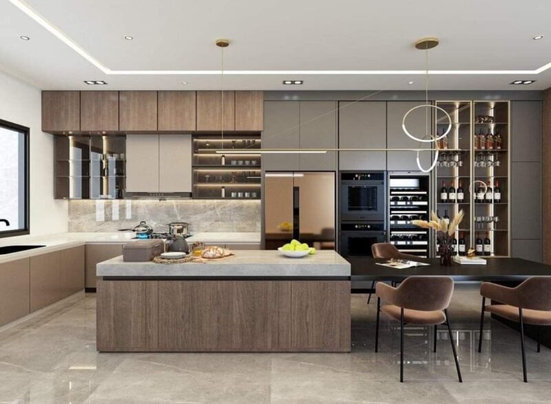Cách bố trí đảo bếp hợp phong thuỷ rước may mắn, tài lộc Bố trí đảo bếp hợp phong thuỷ