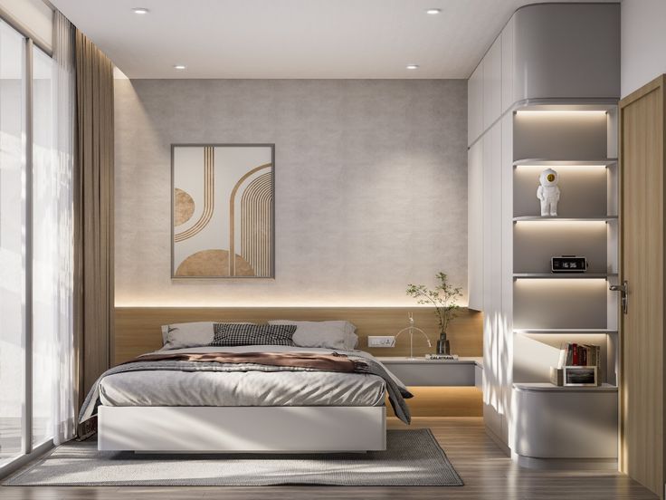 Cách bố trí nội thất phòng ngủ 16m2 tiện nghi và hiện đại Bố trí nội thất phòng ngủ 16m2