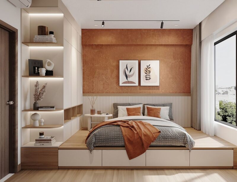 Cách bố trí nội thất phòng ngủ 16m2 tiện nghi và hiện đại Bố trí nội thất phòng ngủ 16m2