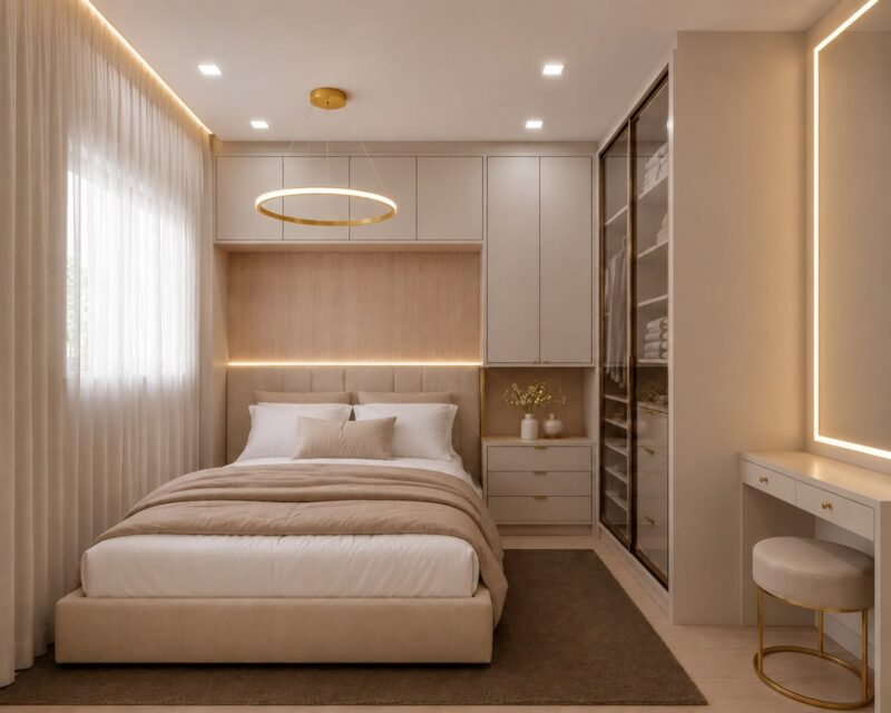 Cách bố trí nội thất phòng ngủ 16m2 tiện nghi và hiện đại Bố trí nội thất phòng ngủ 16m2