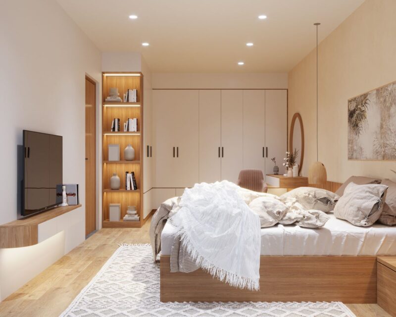 Cách bố trí nội thất phòng ngủ 16m2 tiện nghi và hiện đại Bố trí nội thất phòng ngủ 16m2