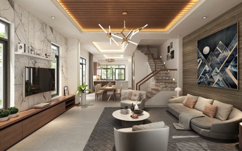 Cách đặt ghế sofa phòng khách hợp phong thuỷ, rước tài lộc Cách đặt ghế sofa phòng khách