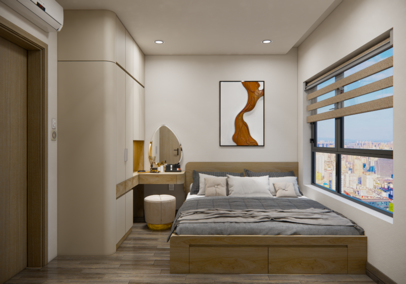 Bàn giao dự án thiết kế phòng ngủ cho nhà chị Khánh quận 9, TP.HCM Dự án thiết kế phòng ngủ cho nhà chị Khánh quận 9