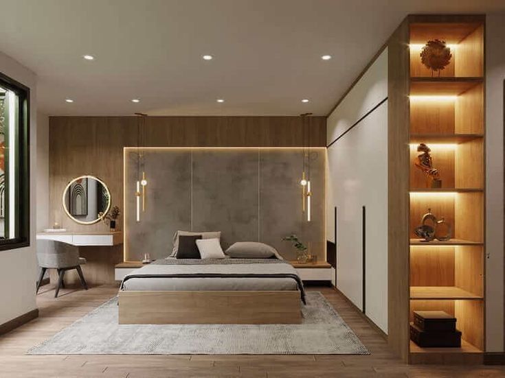 50+ mẫu nội thất phòng ngủ gỗ công nghiệp sang trọng, hiện đại Nội thất phòng ngủ gỗ công nghiệp