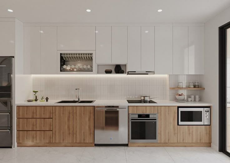 Tổng hợp các mẫu phòng bếp phong cách tối giản hiện đại và sang trọng Phòng bếp phong cách tối giản