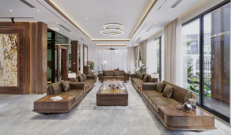 Tổng hợp các mẫu phòng khách biệt thự đẹp, hiện đại và sang trọng Phòng khách biệt thự