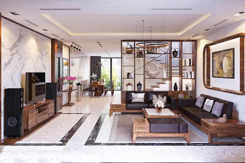 Tổng hợp các mẫu phòng khách biệt thự đẹp, hiện đại và sang trọng Phòng khách biệt thự