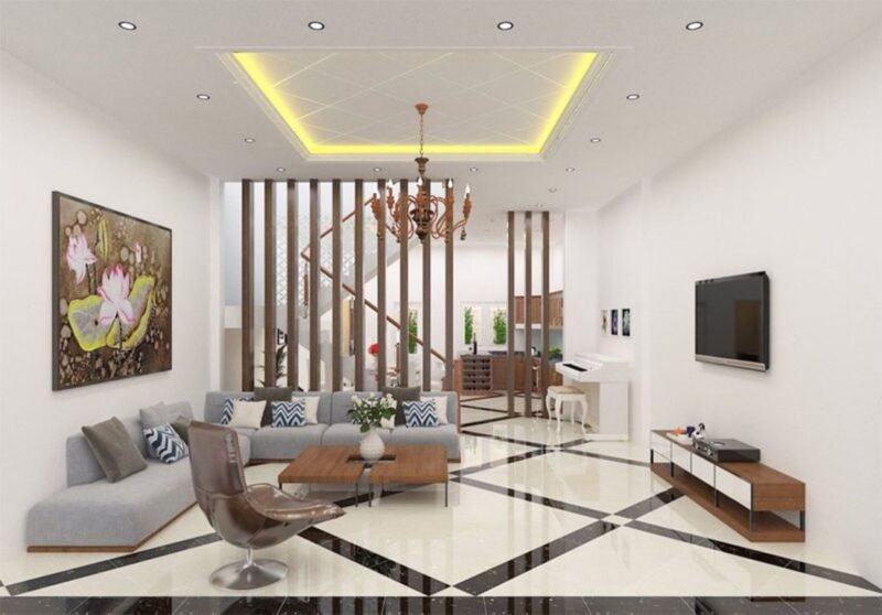 50+ mẫu phòng khách đẹp cho nhà phố hiện đại nhất năm 2026 Phòng khách nhà phố 20m²