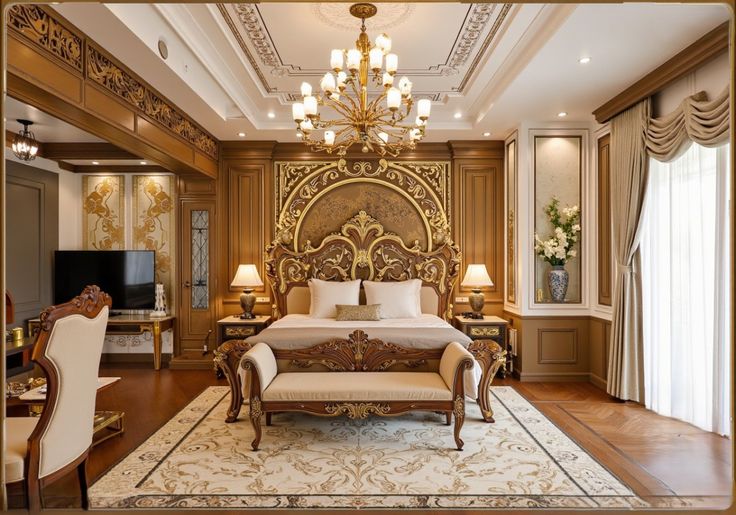 Tổng hợp các mẫu phòng ngủ hoàng gia sang trọng, đẳng cấp nhất Phòng ngủ hoàng gia