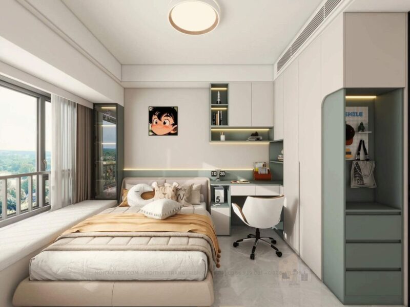 Các mẫu thiết kế phòng ngủ 15m2 cho nam công năng, hiện đại Phòng ngủ nam 15m2 có góc giải trí