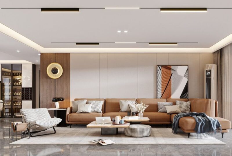 Cách trang trí phòng khách hiện đại, dẫn đầu xu hướng 2026 Sử dụng sofa làm điểm nhấn