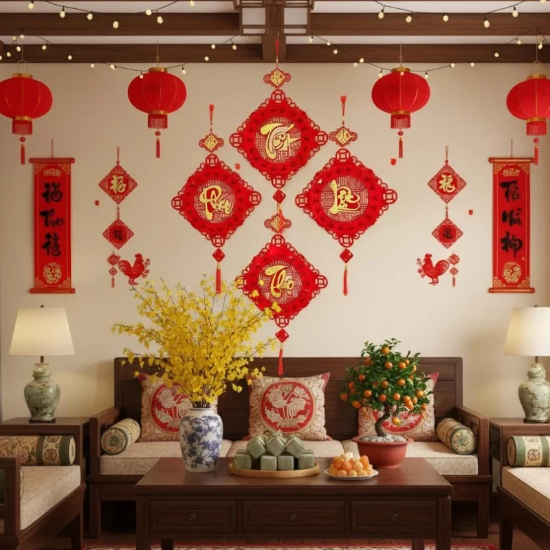 Tạo góc Trung Thu truyền thống trong phòng khách
