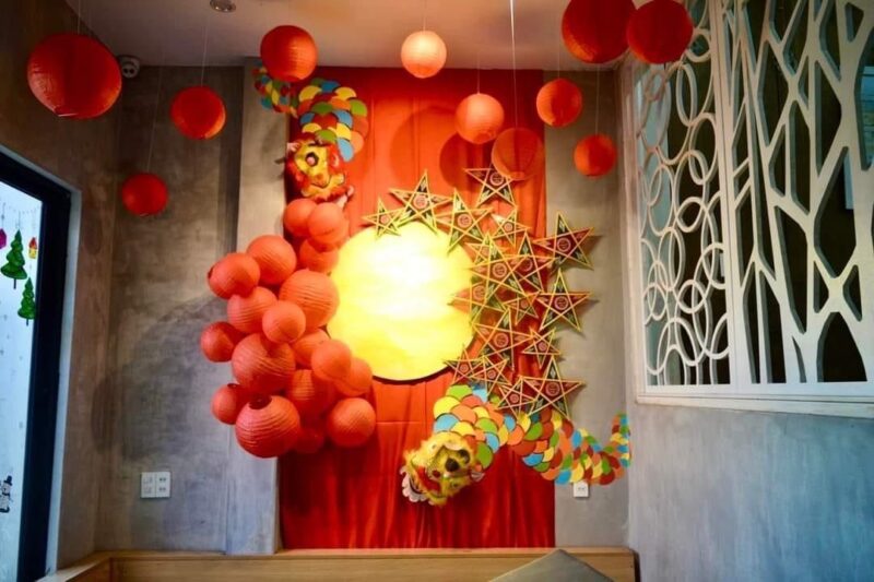 Gợi ý trang trí phòng khách đón Trung Thu đẹp, ấn tượng Tạo góc trăng rằm trong phòng khách