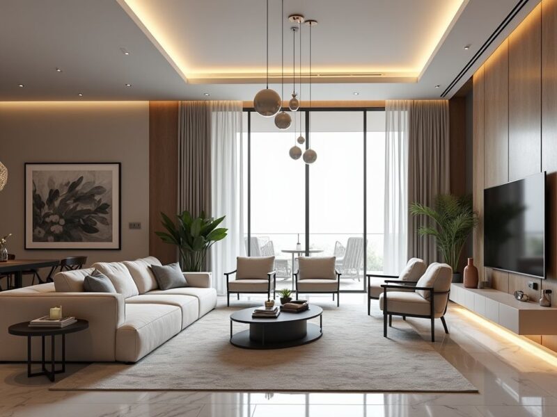 Các mẫu thiết kế nội thất chung cư đẹp nhất dẫn đầu xu hướng 2026 Thiết kế mẫu nội thất phòng khách chung cư