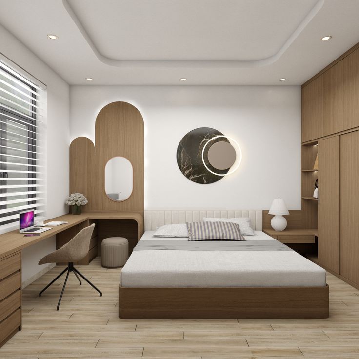 Tổng hợp các mẫu thiết kế phòng ngủ 14m2 đẹp, hiện đại nhất năm 2026 Thiết kế phòng ngủ 14m2 đẹp