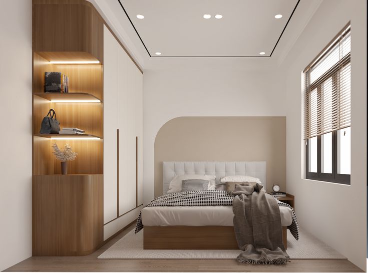 Tổng hợp các mẫu thiết kế phòng ngủ 14m2 đẹp, hiện đại nhất năm 2026 Thiết kế phòng ngủ 14m2 đẹp