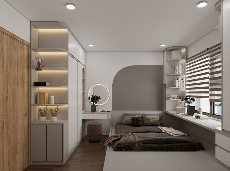 Tổng hợp các mẫu thiết kế phòng ngủ 14m2 đẹp, hiện đại nhất năm 2026 Thiết kế phòng ngủ 14m2 đẹp
