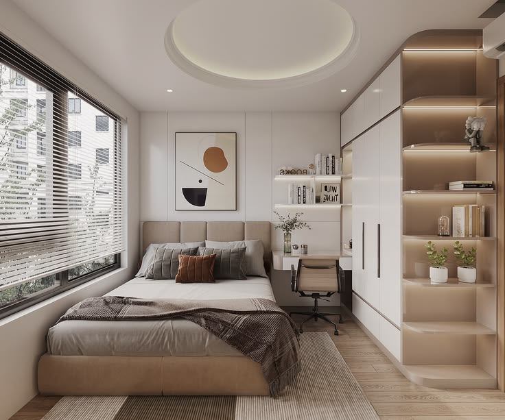 Tổng hợp các mẫu thiết kế phòng ngủ 14m2 đẹp, hiện đại nhất năm 2026 Thiết kế phòng ngủ 14m2 đẹp