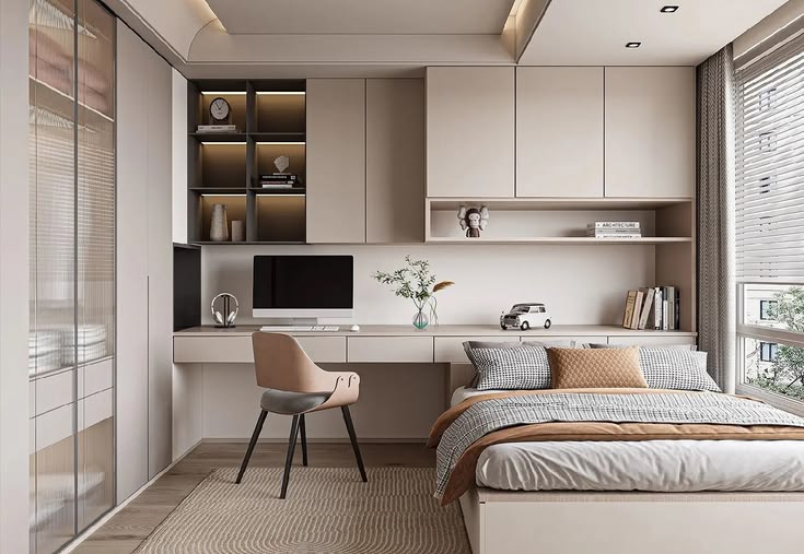 Các mẫu thiết kế phòng ngủ 15m2 cho nam công năng, hiện đại Thiết kế phòng ngủ 15m2 cho nam