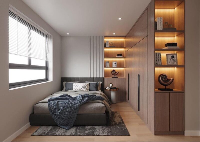 Các mẫu thiết kế phòng ngủ 15m2 cho nam công năng, hiện đại Thiết kế phòng ngủ 15m2 cho nam