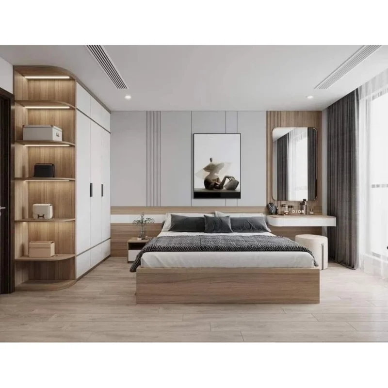 Tổng hợp các mẫu thiết kế phòng ngủ 18m2 dẫn đầu xu hướng 2026 Thiết kế phòng ngủ 18m2