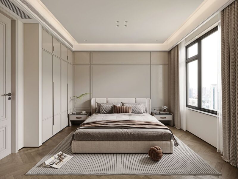 Tổng hợp các mẫu thiết kế phòng ngủ 18m2 dẫn đầu xu hướng 2026 Thiết kế phòng ngủ 18m2