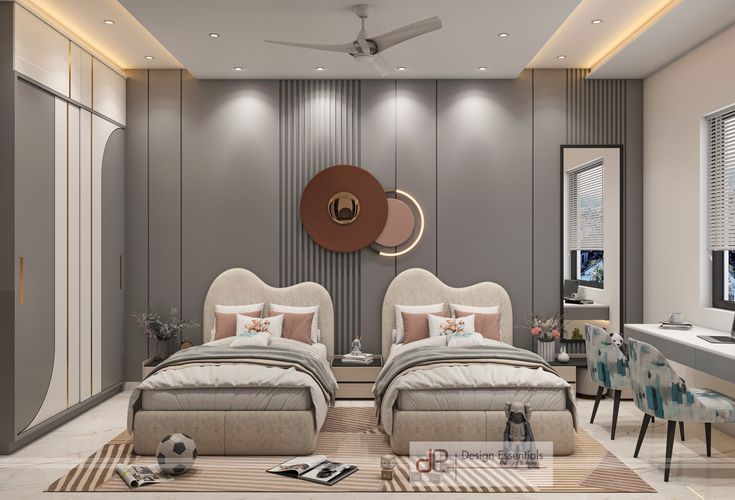 Các mẫu thiết kế phòng ngủ cho 2 người công năng và tiện lợi Thiết kế phòng ngủ cho 2 bé gái